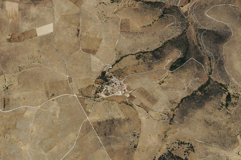 Ortofoto actual del núcleo de Manjabálago y Ortigosa de Rioalmar