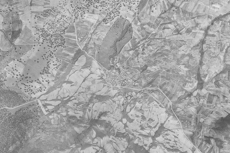 Ortofoto de 1956-1957 del núcleo de Marlín