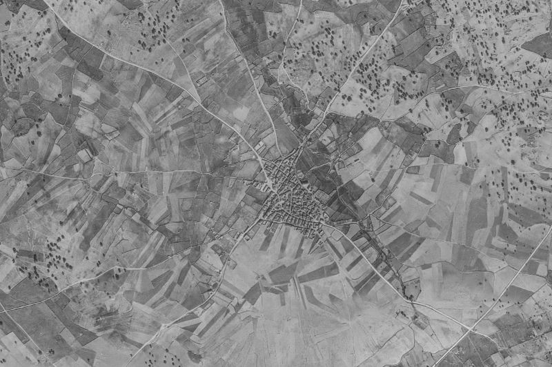 Ortofoto de 1956-1957 del núcleo de Martínez