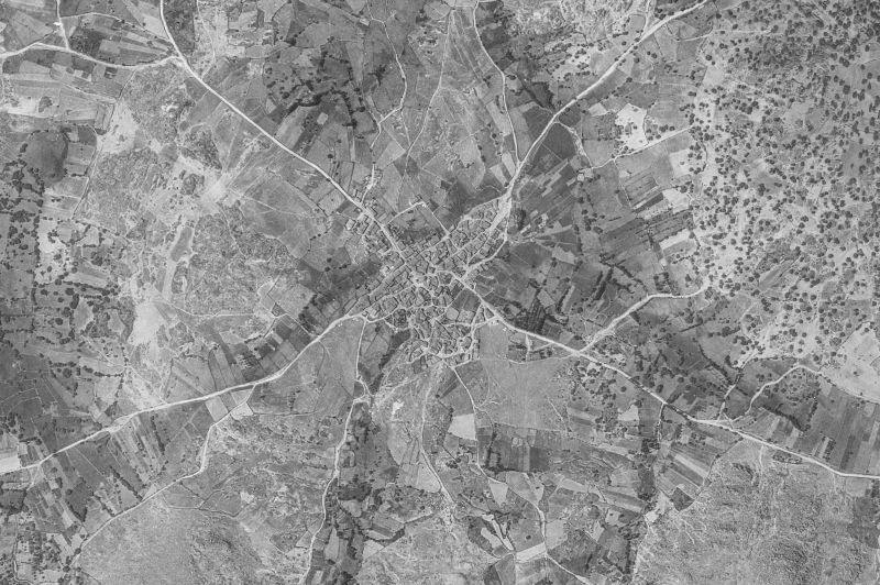 Ortofoto de 1956-1957 del núcleo de Medinilla