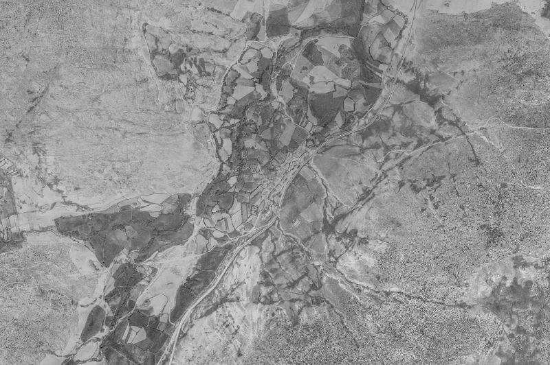 Ortofoto de 1956-1957 del núcleo de Mengamuñoz