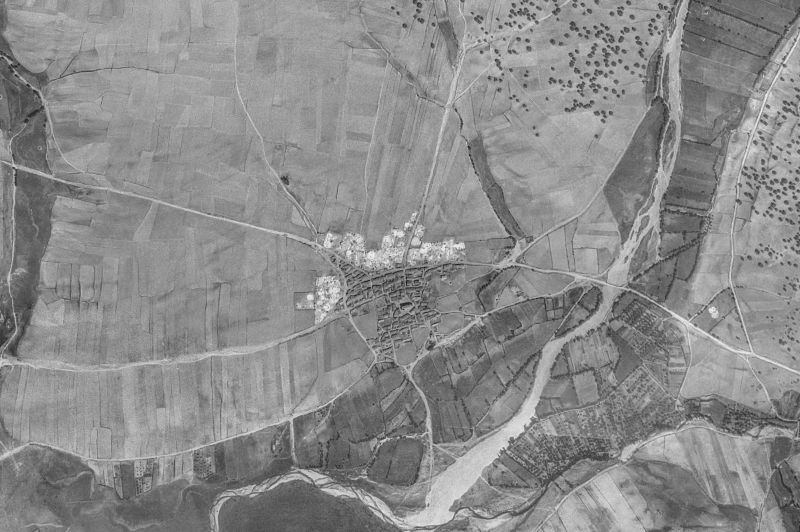 Ortofoto de 1956-1957 del núcleo de Mesegar de Corneja