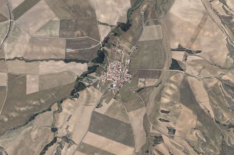 Ortofoto actual del núcleo de Monsalupe