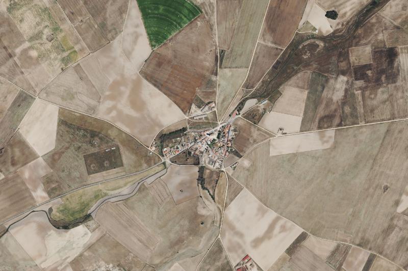 Ortofoto actual del núcleo de Moraleja de Matacabras
