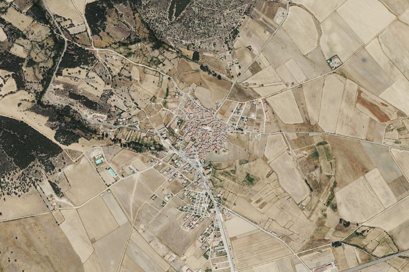Ortofoto actual del núcleo de Muñana