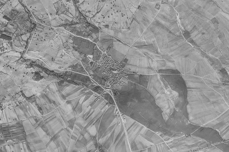 Ortofoto de 1956-1957 del núcleo de Muñana