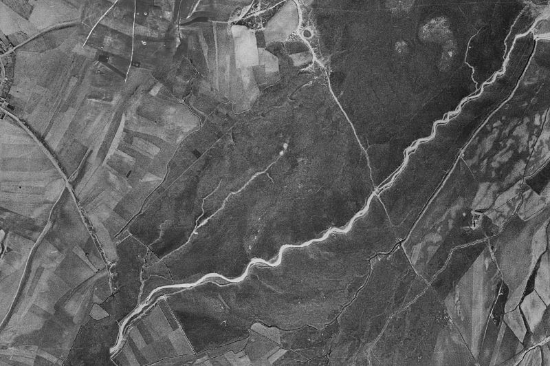Ortofoto de 1956-1957 del núcleo de Muñomer del Peco