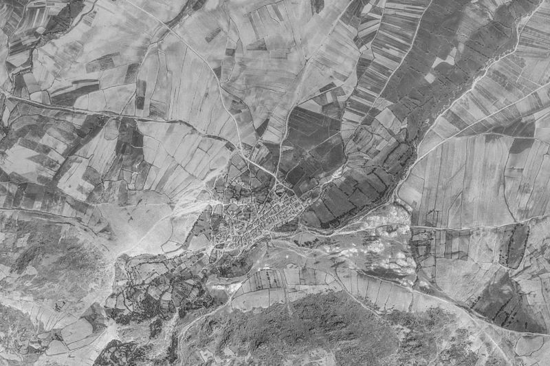 Ortofoto de 1956-1957 del núcleo de Muñotello