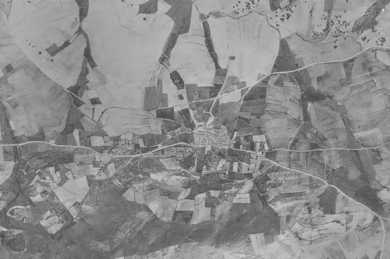 Ortofoto de 1956-1957 del núcleo de Narrillos del Álamo