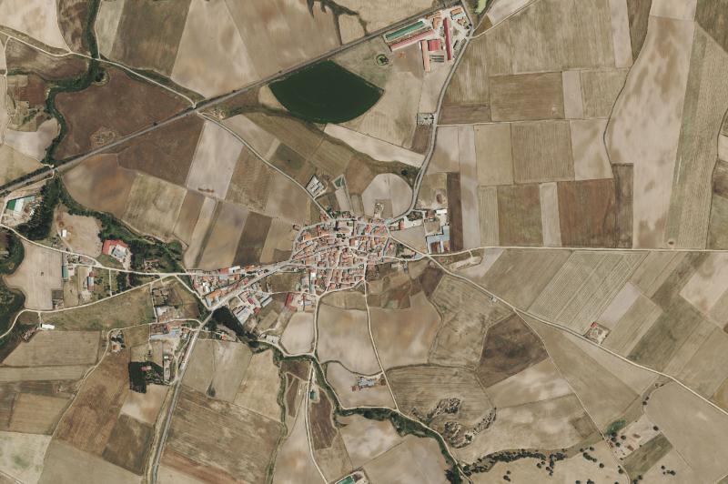 Ortofoto actual del núcleo de Narros del Castillo