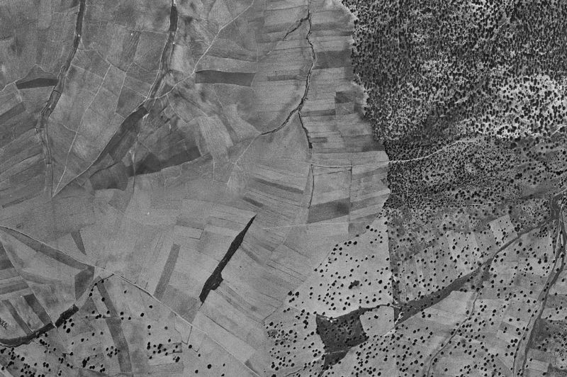 Ortofoto de 1956-1957 del núcleo de Narros del Castillo