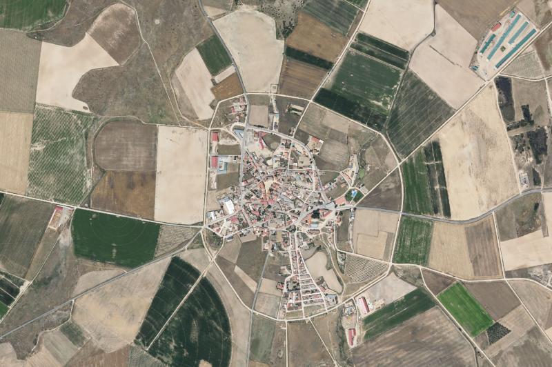 Ortofoto actual del núcleo de Nava de Arévalo
