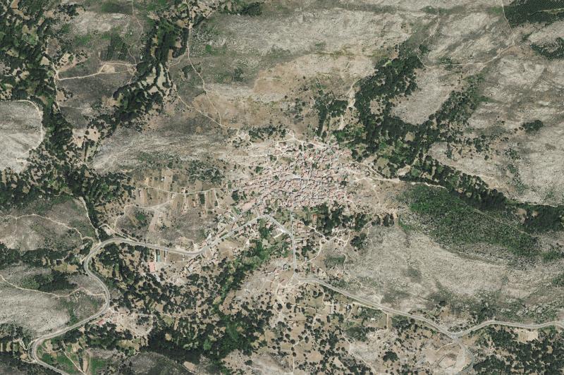 Ortofoto actual del núcleo de Navalosa