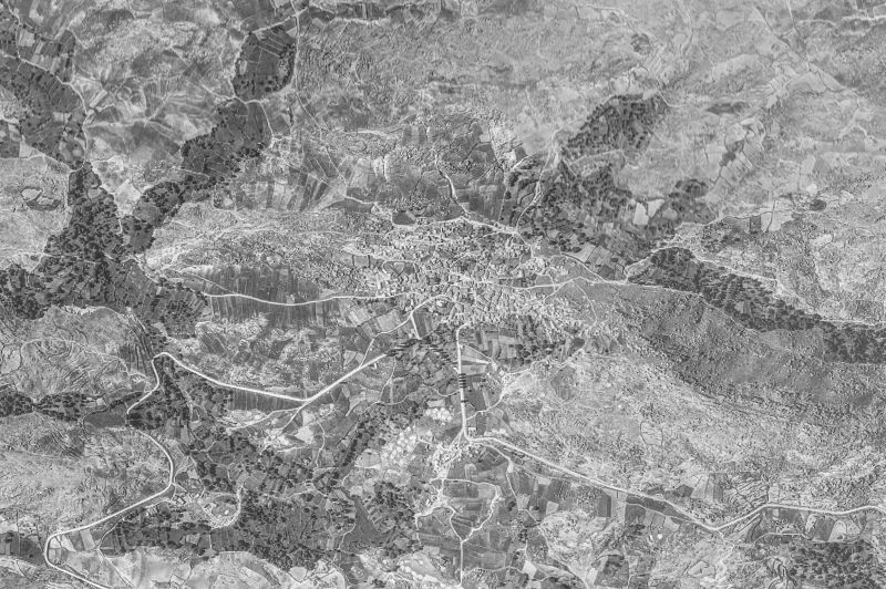 Ortofoto de 1956-1957 del núcleo de Navalosa