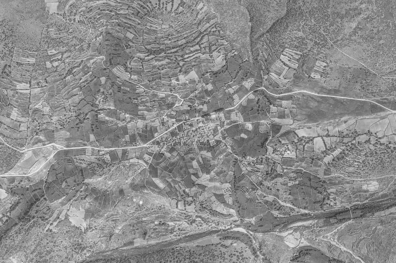 Ortofoto de 1956-1957 del núcleo de Navalperal de Tormes