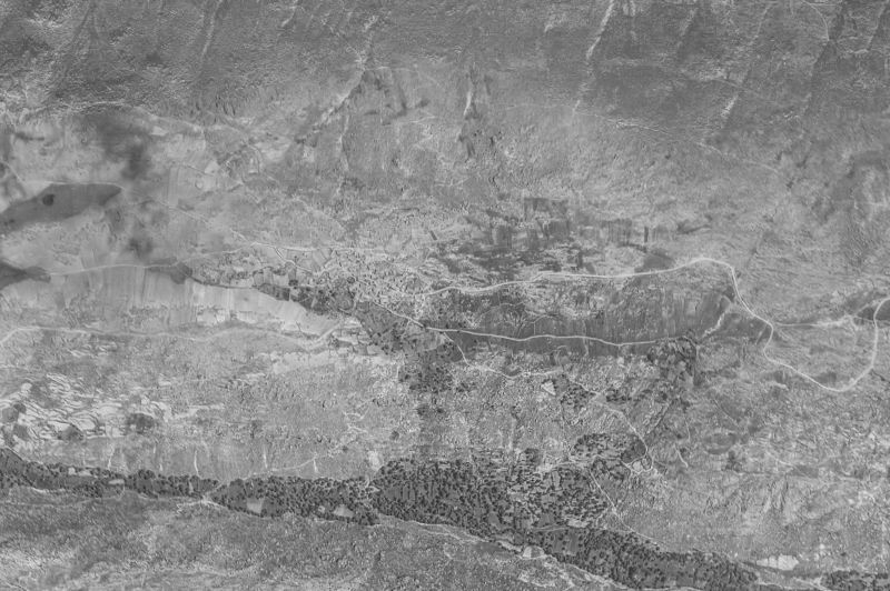 Ortofoto de 1956-1957 del núcleo de Navaquesera