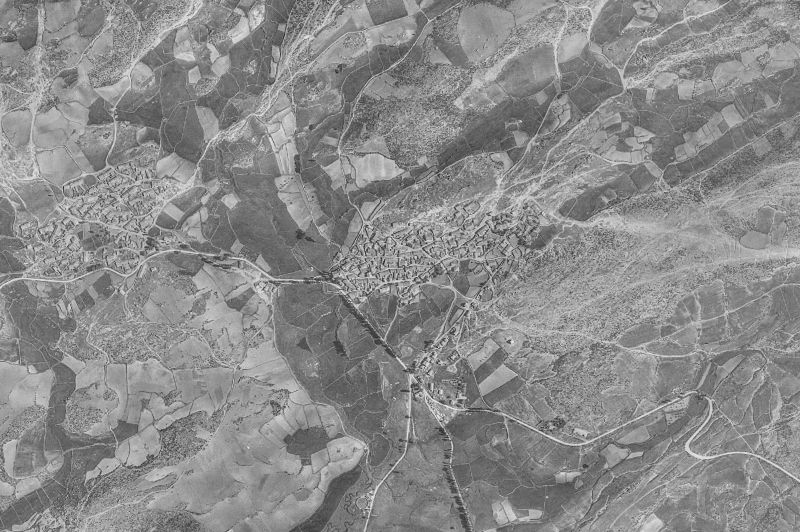 Ortofoto de 1956-1957 del núcleo de Navarredonda de Gredos