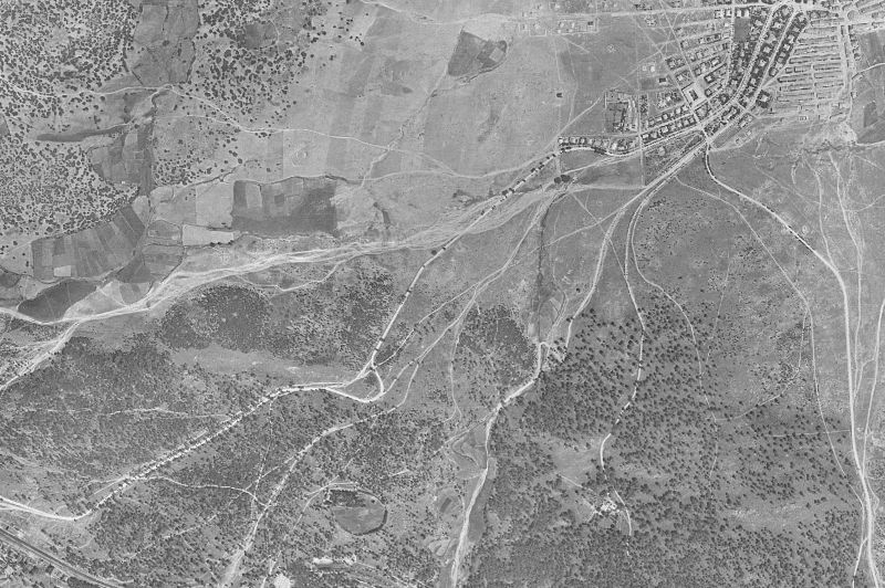 Ortofoto de 1956-1957 del núcleo de Las Navas del Marqués