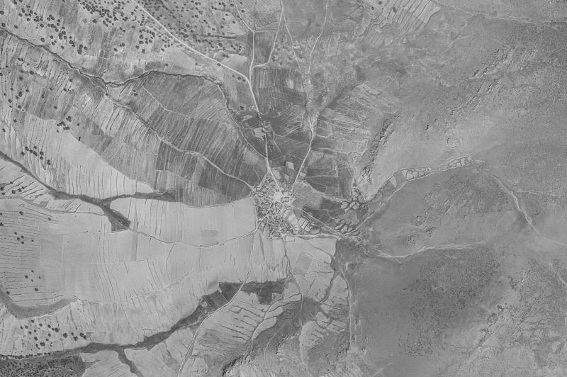Ortofoto de 1956-1957 del núcleo de Ojos-Albos