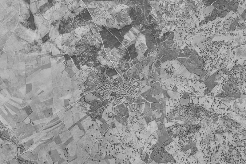 Ortofoto de 1956-1957 del núcleo de Pascualcobo