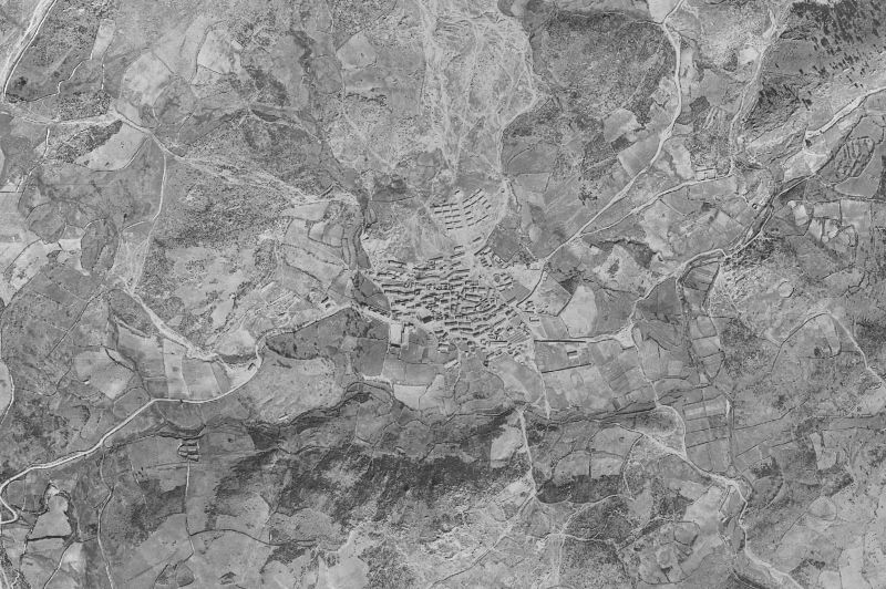 Ortofoto de 1956-1957 del núcleo de Peguerinos