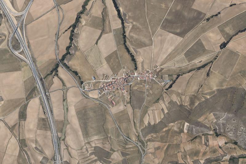 Ortofoto actual del núcleo de Peñalba de Ávila