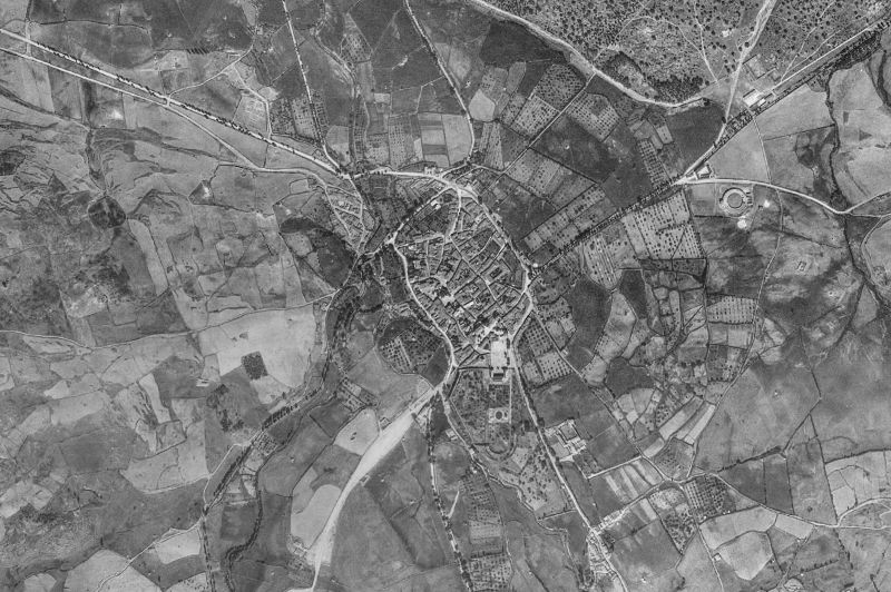 Ortofoto de 1956-1957 del núcleo de Piedrahíta