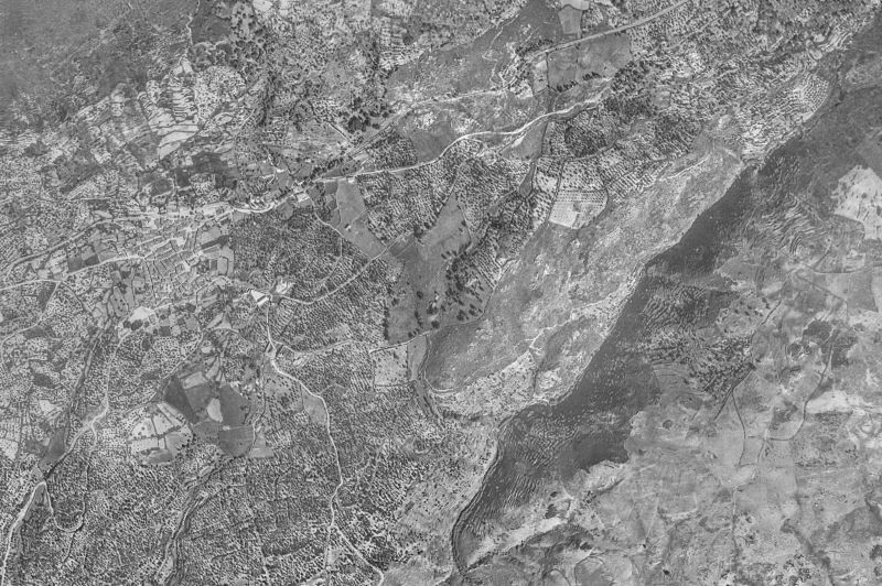 Ortofoto de 1956-1957 del núcleo de Poyales del Hoyo