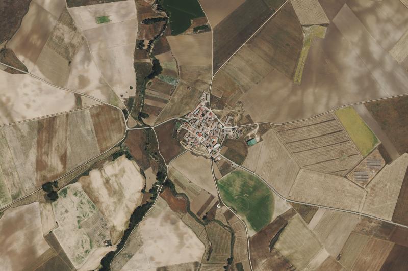 Ortofoto actual del núcleo de Rivilla de Barajas