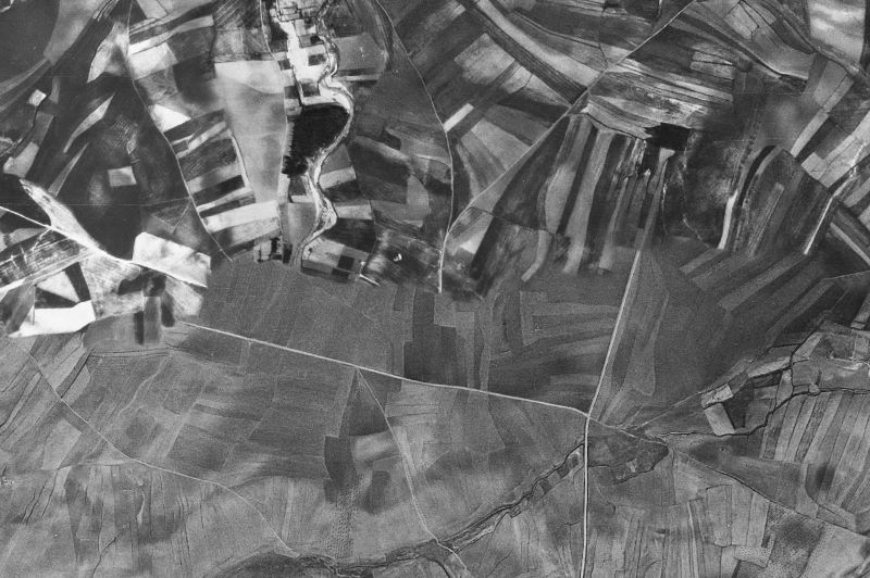 Ortofoto de 1956-1957 del núcleo de Rivilla de Barajas