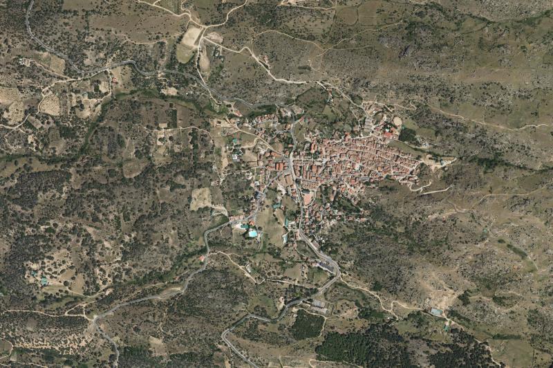 Ortofoto actual del núcleo de San Bartolomé de Pinares