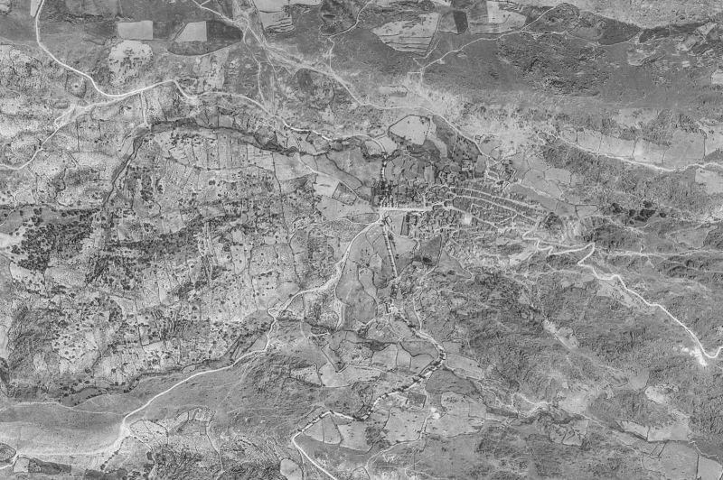 Ortofoto de 1956-1957 del núcleo de San Bartolomé de Pinares