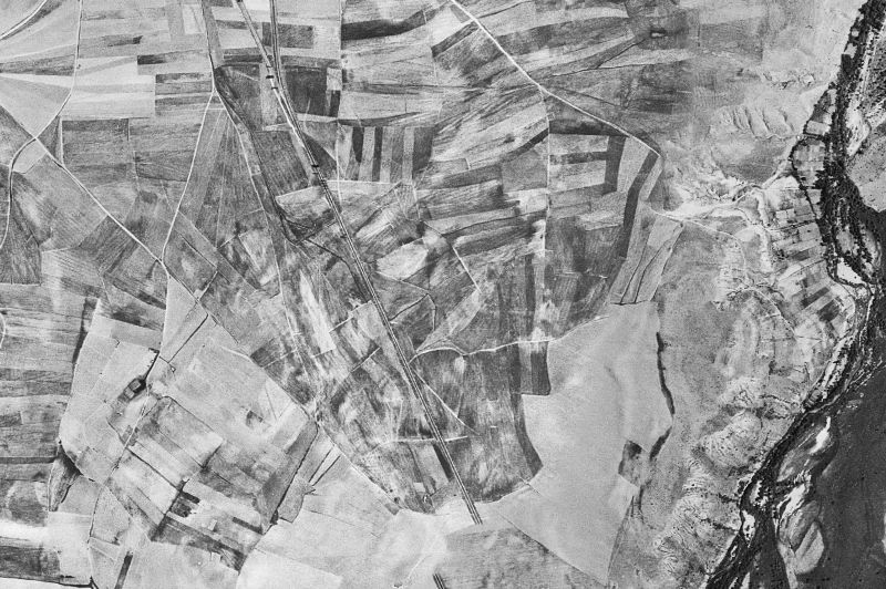 Ortofoto de 1956-1957 del núcleo de Sanchidrián