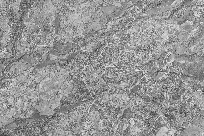 Ortofoto de 1956-1957 del núcleo de San Esteban del Valle