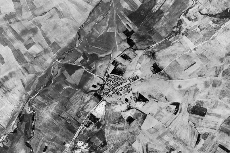 Ortofoto de 1956-1957 del núcleo de San Esteban de Zapardiel