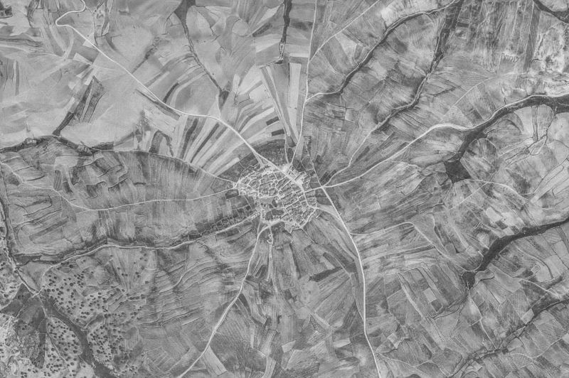 Ortofoto de 1956-1957 del núcleo de San García de Ingelmos