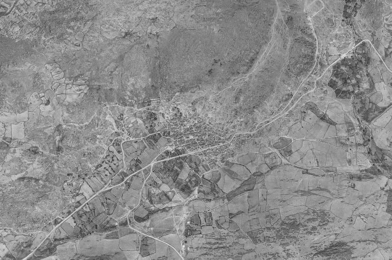 Ortofoto de 1956-1957 del núcleo de San Juan de la Nava