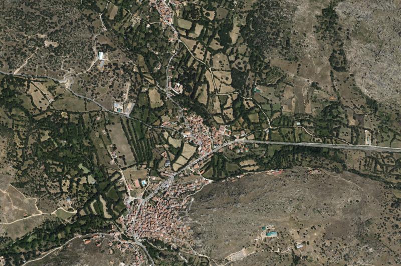 Ortofoto actual del núcleo de San Juan del Molinillo