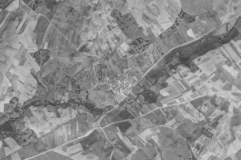 Ortofoto de 1956-1957 del núcleo de San Lorenzo de Tormes