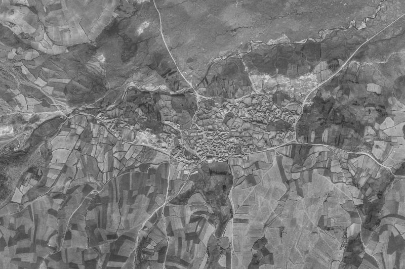 Ortofoto de 1956-1957 del núcleo de San Martín de la Vega del Alberche