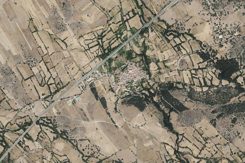 Ortofoto actual del núcleo de San Miguel de Corneja