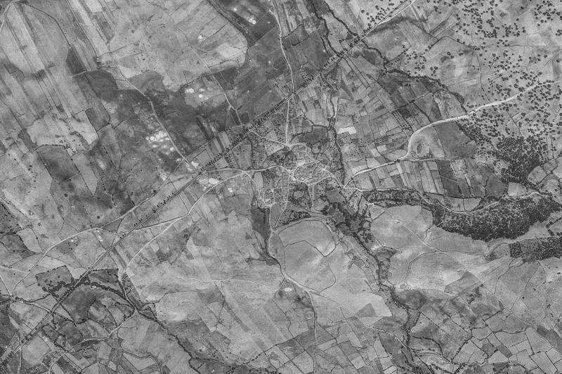Ortofoto de 1956-1957 del núcleo de San Miguel de Corneja