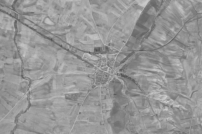 Ortofoto de 1956-1957 del núcleo de San Pedro del Arroyo