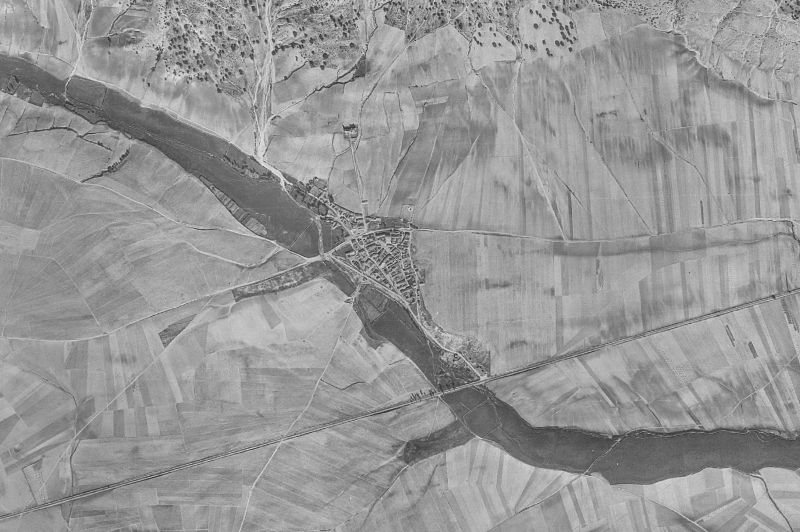 Ortofoto de 1956-1957 del núcleo de Santa María del Arroyo