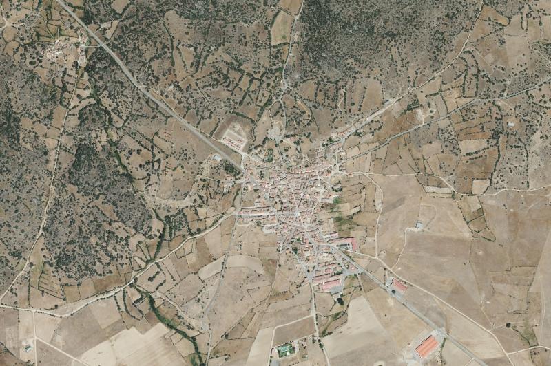 Ortofoto actual del núcleo de Santa María del Berrocal