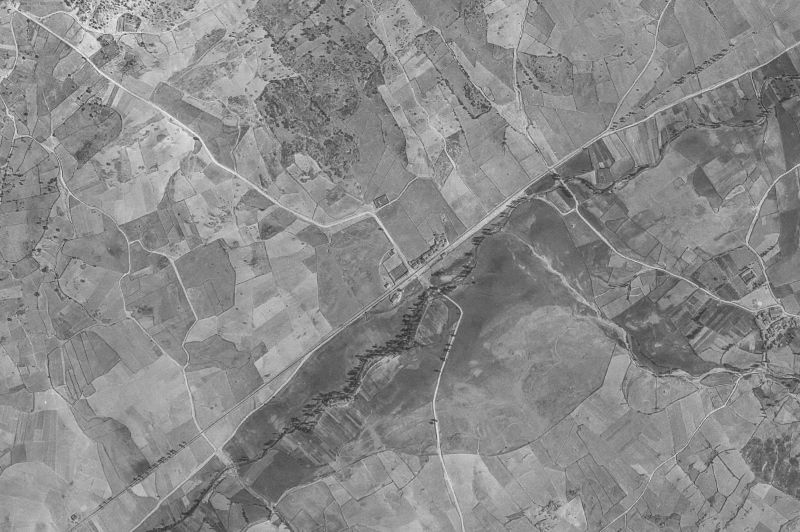 Ortofoto de 1956-1957 del núcleo de Santa María de los Caballeros