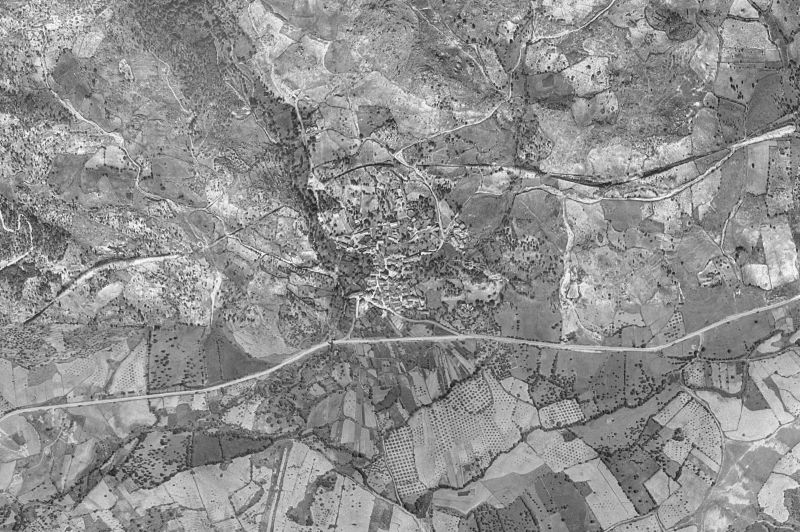 Ortofoto de 1956-1957 del núcleo de Santa María del Tiétar