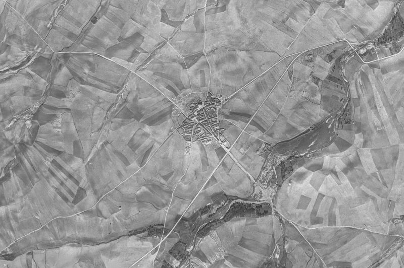 Ortofoto de 1956-1957 del núcleo de Santo Tomé de Zabarcos