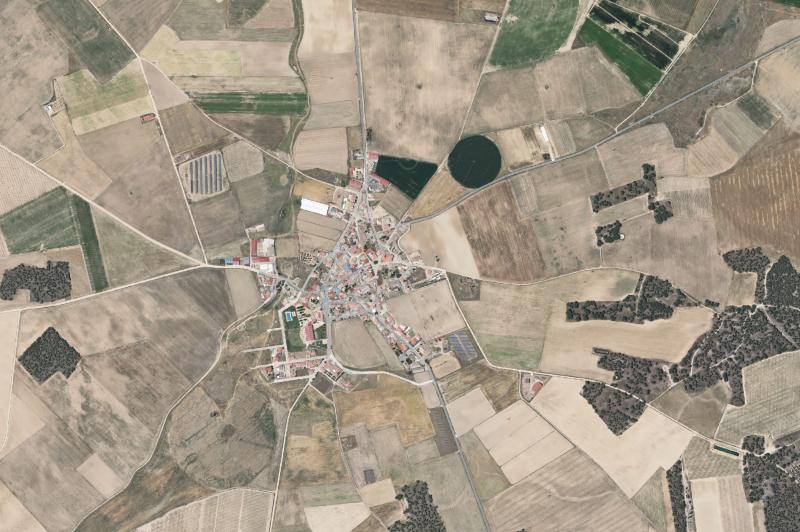 Ortofoto actual del núcleo de San Vicente de Arévalo