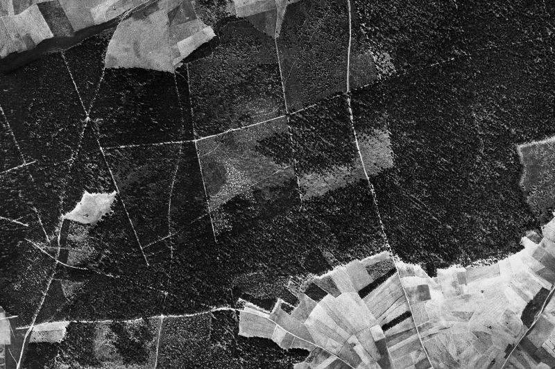 Ortofoto de 1956-1957 del núcleo de San Vicente de Arévalo
